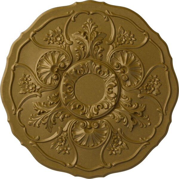 Ekena Millwork Cornelia Ceiling Medallion (Fits Canopies up to 4"), Hand-Painted Gold, 22 1/2"OD x 1 1/2"P CM22CNGLS - main